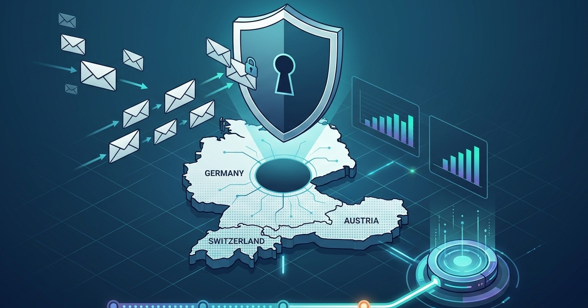 DACH Email Security Report 2026 — 503 domains analyzed